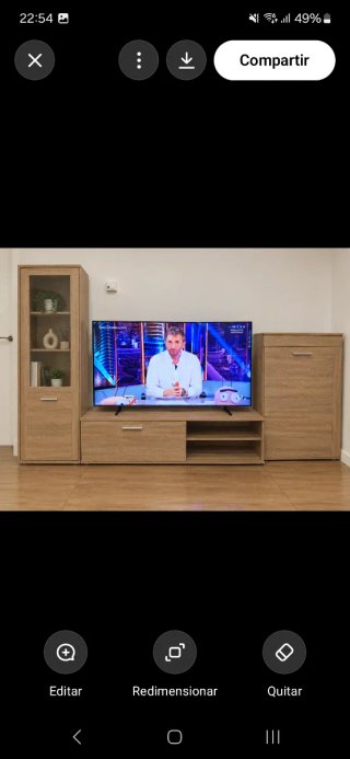 Mueble de salón color tierra