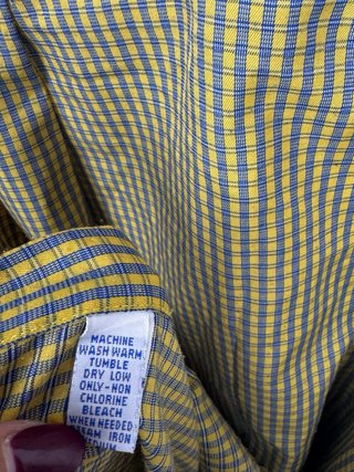 Camisa Polo Ralph Lauren cuadros amarilla XXL