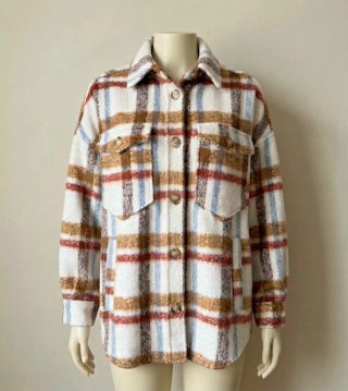 Sobrecamisa cuadros franela Stradivarius Talla L