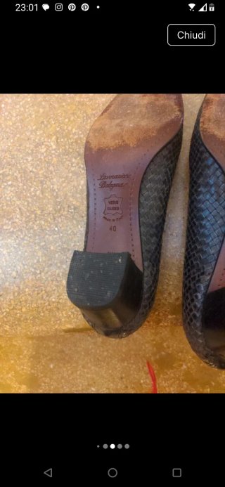 Scarpe in vera pelle blu