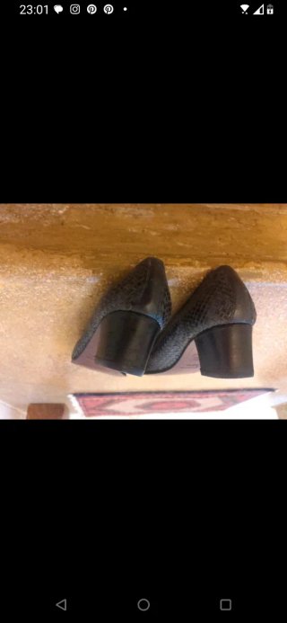 Scarpe in vera pelle blu