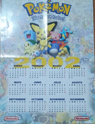 Calendario Pokémon 2002
