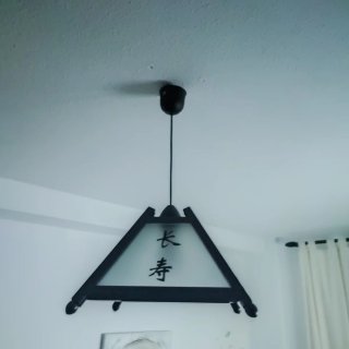 Lámparas Chinas Madera y Cristal