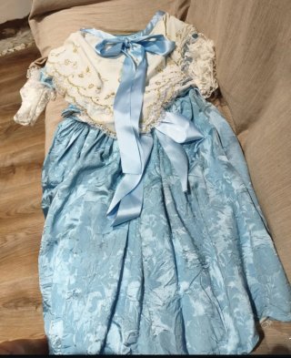 Vestido de Fallera Azul y Blanco