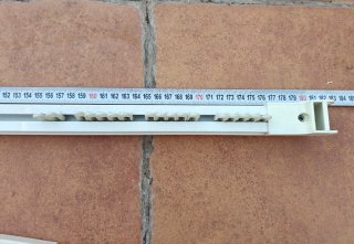 Riel para cortinas blanco