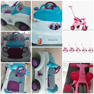 Coche Frozen y Triciclo Infantil