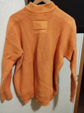 Jersey hombre naranja con bolsillo