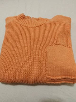 Jersey hombre naranja con bolsillo