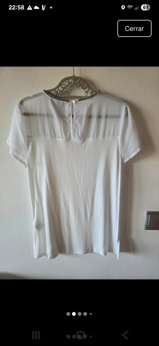 Blusa Blanca H&M con Pedrería