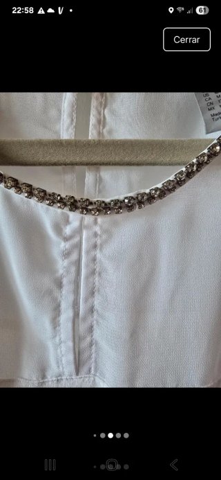 Blusa Blanca H&M con Pedrería
