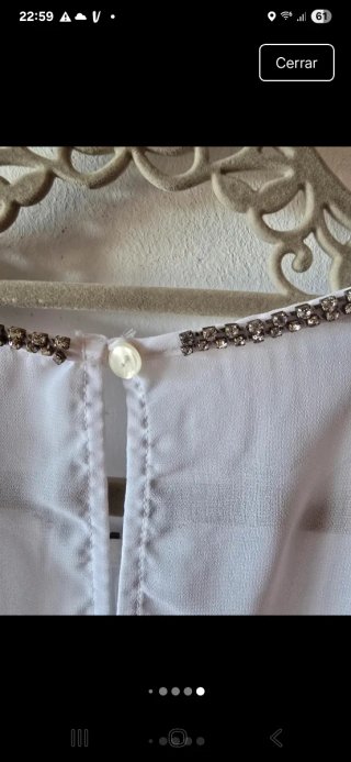 Blusa Blanca H&M con Pedrería