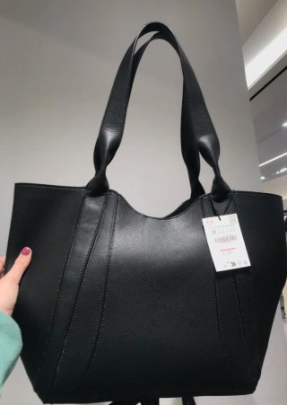 Bolso Grande Negro Zara