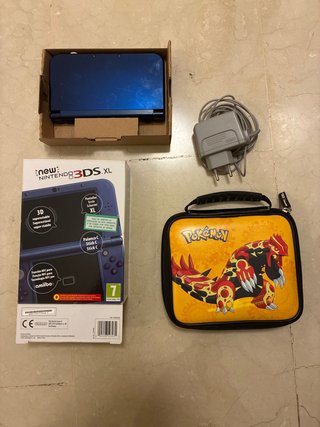Nuovo Nintendo 3DS XL Blu con Custodia Pokémon