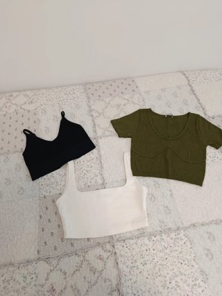 Set de 3 Crop Tops Talla XS