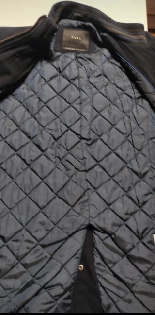 Trenca de paño Zara Man azul Talla M