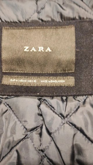 Trenca de paño Zara Man azul Talla M