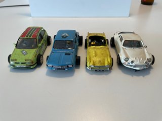 Lote 4 coches Scalextric artesanales