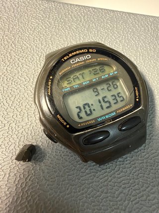 Casio Telememo 50 DB-56W cassa danneggiata