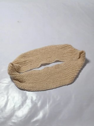 Infinity Scarf Cozy Beige Knit