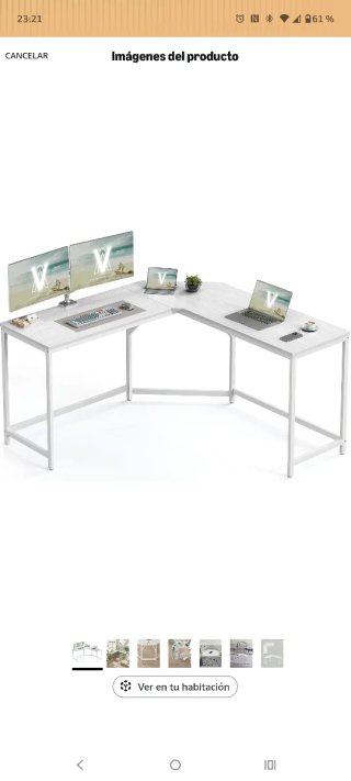 Escritorio Esquinero en L Blanco