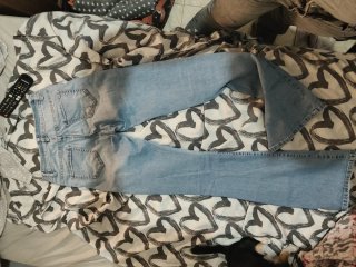 Pantalón campana vaquero azul