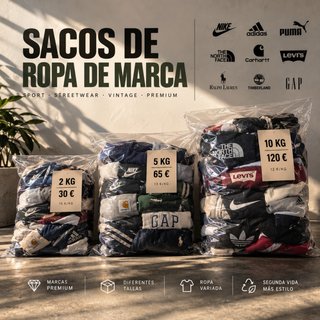 Sacos de Ropa de Marca por Kilo grado A , original
