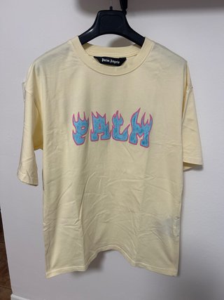 Camiseta Palm Angels Color Crema Talla M