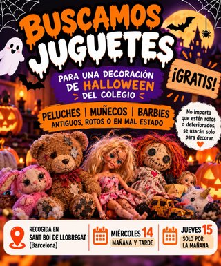 Donación de muñecos para decoración Halloween
