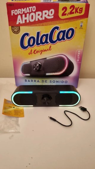 Barra de Sonido Cola Cao con Luces LED