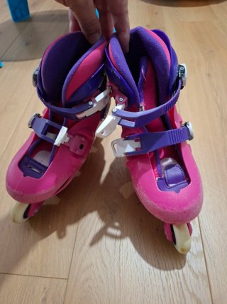 Patines en línea rosas y morados