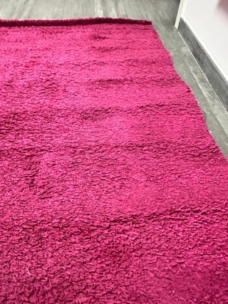 Tappeto Rosa a Pelo Lungo 193x135