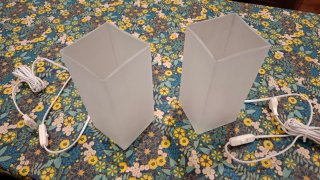 Juego de 2 Lámparas de Mesa en Vidrio Mate