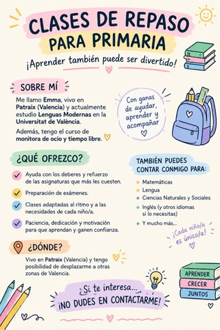 Clases de repaso para Primaria