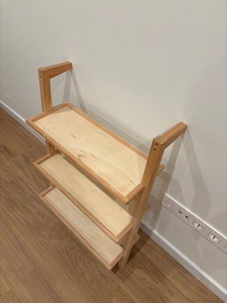 Zapatero de madera de pino Sklum