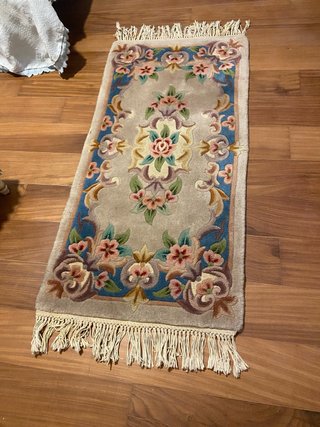 Alfombra de Lana con Motivos Florales