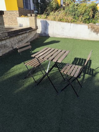 Set de Mesa y 2 Sillas de Jardín