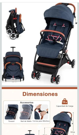 Sillita de paseo ligera con cubrepies