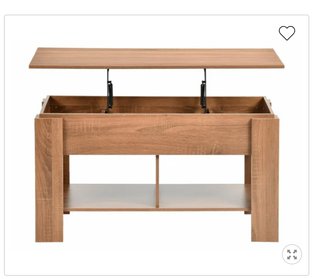 Mesa Elevable Elot Marrón