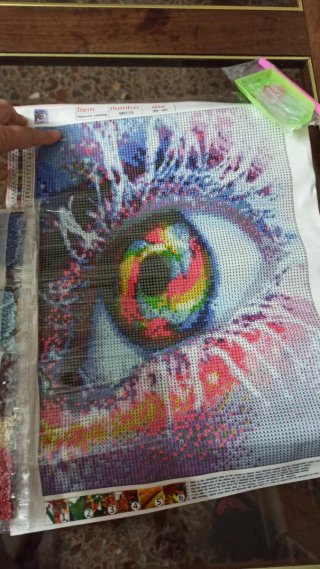 Kit Pintura Diamantes Ojo 30x40