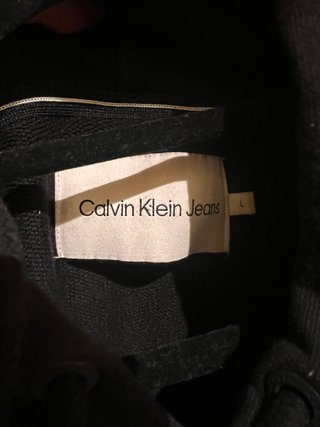 Sudadera Calvin Klein Jeans Negra Talla L