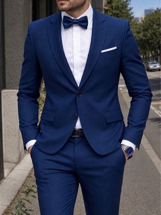 Traje de Hombre Azul real, Talla XL