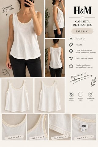 Camiseta de tirantes H&M Talla XL