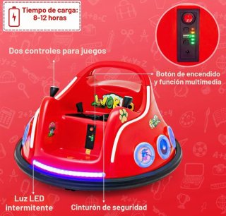 Coche Eléctrico Infantil Rojo