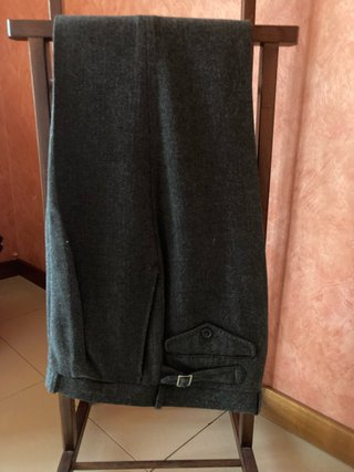 Pantalón Vintage Gris con Pinzas