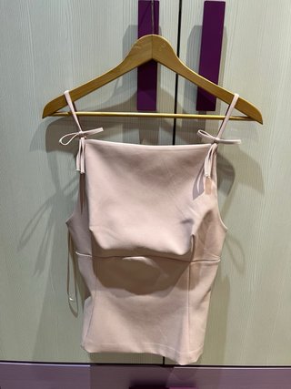 Top rosa tirantes lazo Zara