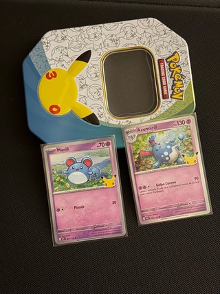 Cartas Pokémon Marill y Azumarrill 30 Aniversario