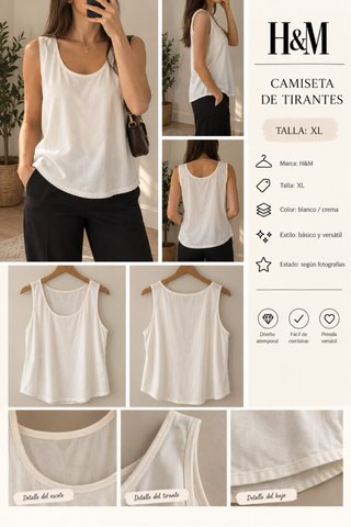 Camiseta Tirantes H&M Talla XL