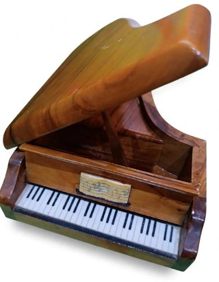 Joyero Musical de Madera Forma Piano