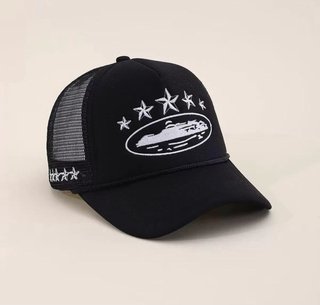 Gorra Corteiz Negra con Estrellas y Barco