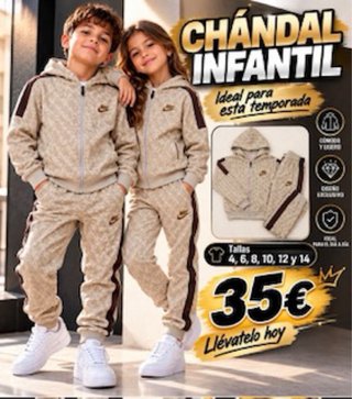 Chándales de marca para niños varios modelos